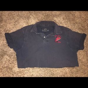 Vintage Iowa State University cropped polo!